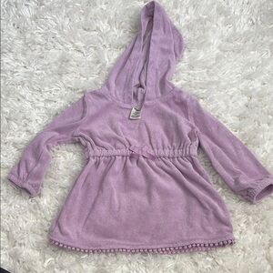 OshKosh B'gosh Purple Hooded Sweatshirt with Cinched Waist